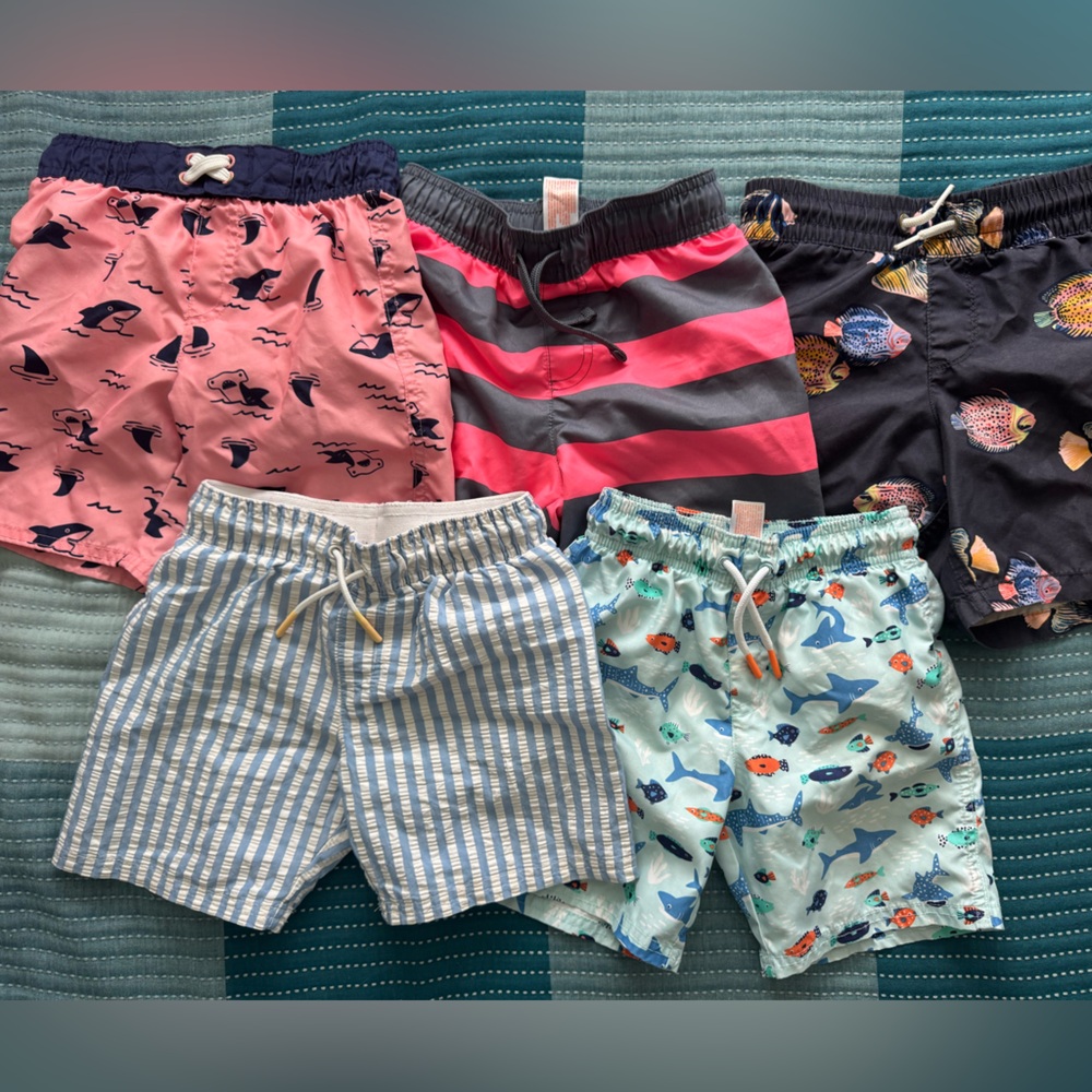 FIVE pairs of 5T Bathing Suits